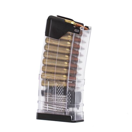 Lancer L5AWM GEN2 20rd Clear, 223 Remington/556NATO, Fits AR M4 M16 Rifles, 20 Round Magazine, Polymer, Translucent Clear, 738435622282, LS-L5-G2-20-CLR, RTG Parts