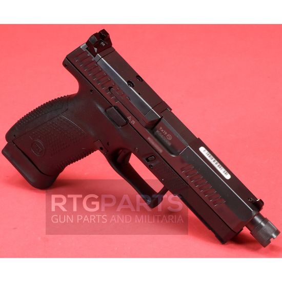 	CZ, P-10 C OR SR, Suppressor and Optic Ready, Striker Fired, Semi-automatic, Polymer Frame Pistol, Compact, 9MM, 4.61" Threaded Barrel, 1/2X28, Nitride Slide Finish, Black, 3 Interchangeable Backstraps, High Fixed Sights, Optic Ready, Integrated Trigger Safety, Two 17rd Magazines, 806703915135, FFL-CZ-91513, RTG Parts