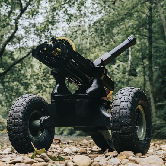 Tippmann Ordnance, Gatling Gun, Hand Crank, 9mm, (8) 10" Barrels, Steel, Matte Finish, Black, Includes Wheeled Mount, Carriage, T&E, Takes Glock 9mm Mags, FFL-TO-TG-900, RTG Parts