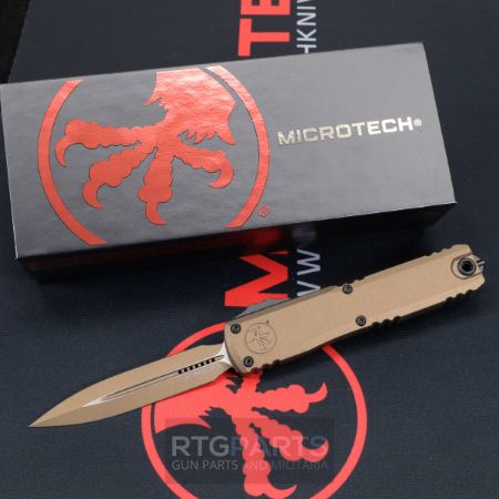 Picture of MICROTECH ULTRATECH GEN III ZBP OTF AUTOMATIC KNIFE, CERAKOTE BURNT BRONZE, 3.5" M390 D/E DAGGER, 1122-1UB-C19Z4