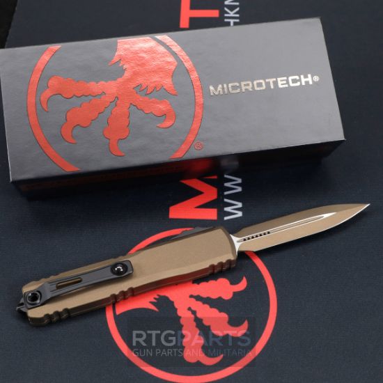 Picture of MICROTECH ULTRATECH GEN III ZBP OTF AUTOMATIC KNIFE, CERAKOTE BURNT BRONZE, 3.5" M390 D/E DAGGER, 1122-1UB-C19Z4