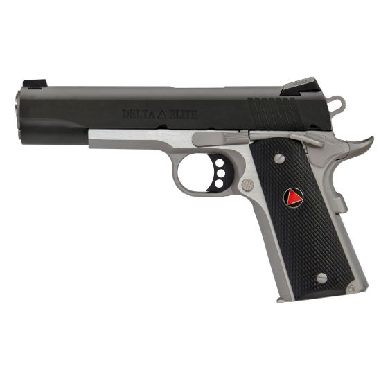 Colt's Manufacturing, Delta Elite, 1911, Semi-automatic, Metal Frame Pistol, Full Size, 10MM, 5" Barrel, Steel, Two-Tone Finish, Composite Grips with Delta Medallions, Novak White Dot Sights, 8 Rounds, 1 Magazine, Upswept Beavertail Grip Safety, 098289111524, FFL-COLT-O2020XE-TT, RTG Parts