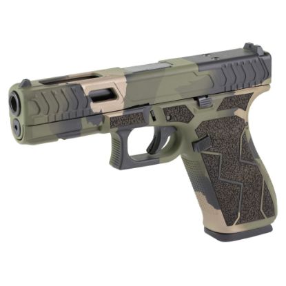 GLOCK, 20 Gen 5, M.O.S., Striker Fired, Semi-automatic, Polymer Frame Pistol, 10MM, 4.61" Marksman Barrel, Custom M81 Torn Camo Cerakote Finish by Shark Coast Tactical, Ambidextrous Slide Stop Lever, Flared Mag Well, No Finger Grooves, Front Serrations, Laser Stippled Grip, Fixed Sights, 15 Rounds, Optic Ready, 810188100863, FFL-GLOCK-PA205S203MOS-TORNSCT , RTG Parts