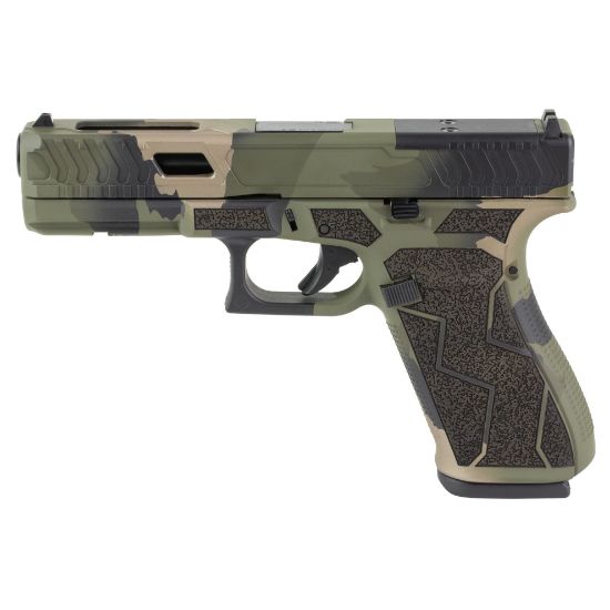 GLOCK, 20 Gen 5, M.O.S., Striker Fired, Semi-automatic, Polymer Frame Pistol, 10MM, 4.61" Marksman Barrel, Custom M81 Torn Camo Cerakote Finish by Shark Coast Tactical, Ambidextrous Slide Stop Lever, Flared Mag Well, No Finger Grooves, Front Serrations, Laser Stippled Grip, Fixed Sights, 15 Rounds, Optic Ready, 810188100863, FFL-GLOCK-PA205S203MOS-TORNSCT , RTG Parts