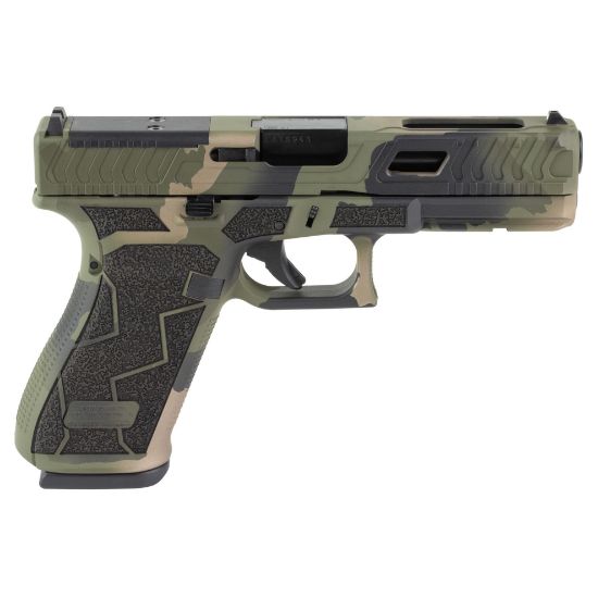 GLOCK, 20 Gen 5, M.O.S., Striker Fired, Semi-automatic, Polymer Frame Pistol, 10MM, 4.61" Marksman Barrel, Custom M81 Torn Camo Cerakote Finish by Shark Coast Tactical, Ambidextrous Slide Stop Lever, Flared Mag Well, No Finger Grooves, Front Serrations, Laser Stippled Grip, Fixed Sights, 15 Rounds, Optic Ready, 810188100863, FFL-GLOCK-PA205S203MOS-TORNSCT , RTG Parts