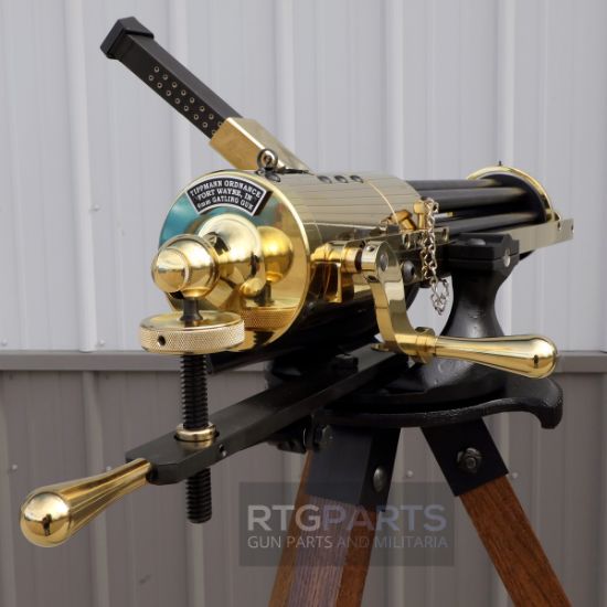Picture of TIPPMANN ORDNANCE 16" 9MM GOLD GATLING GUN W/ OAK TRIPOD & FREE MAGS