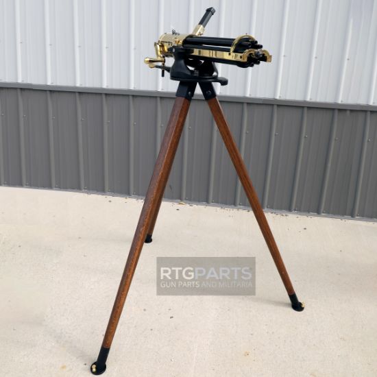 Picture of TIPPMANN ORDNANCE 16" 9MM GOLD GATLING GUN W/ OAK TRIPOD & FREE MAGS