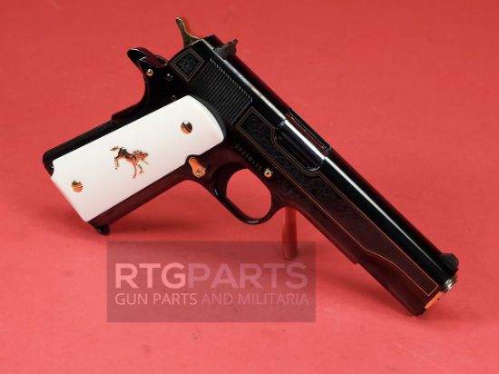 Colt Custom Shop, Classic 1911, Polished Gold Engraved, Semi-Auto Pistol, 45ACP, 5" Barrel, Includes Two Sets of Grips, One Magazine 151550026792, FFL-COLT-O1911CLASSIC, RTG Parts