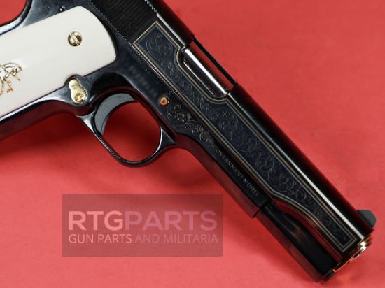 Colt Custom Shop, Classic 1911, Polished Gold Engraved, Semi-Auto Pistol, 45ACP, 5" Barrel, Includes Two Sets of Grips, One Magazine 151550026792, FFL-COLT-O1911CLASSIC, RTG Parts