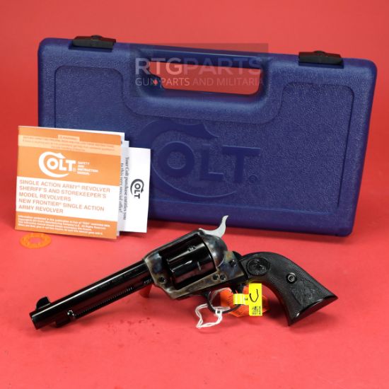 Colt's Manufacturing, Single Action Army, Revolver, 45LC, 5.5" Barrel, Steel, Color Case Hardened Finish, Blued Barrel & Cylinder, Black Composite Eagle Grips, Fixed Sights, 6 Rounds, 151550011104, FFL-COLT-P1850-BLEM, RTG Parts