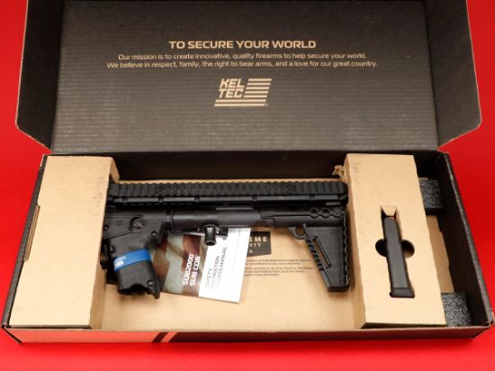 Kel-Tec, Sub 2000, Gen 3, Semi-automatic Rifle, 9MM, 16.1" Barrel, Threaded 1/2X28, Blued Finish, Black Furniture, One 15rd Glock Magazine, 640832009644, FFL-KELTEC-SUB2K9GLKBLK, RTG Parts