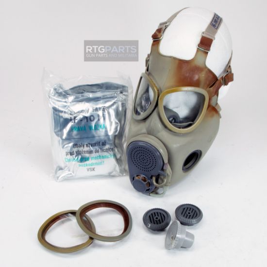 Faded Czech M10M Gas Mask Kit with Filter, Surplus, PLT-CZ-M10M-FADED, RTG Parts