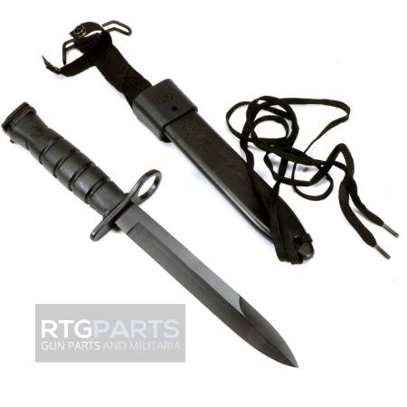 Picture of US M10 BAYONET W/ SACABBARD, BLACK, REPRO, FITS M16 AR15 M4