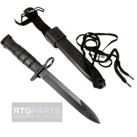 Picture of US M10 BAYONET W/ SCABBARD, BLACK, REPRO, FITS M16 AR15 M4