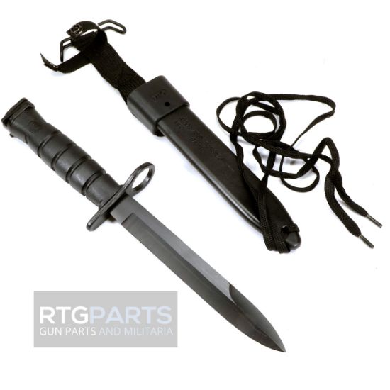 Picture of US M10 BAYONET W/ SCABBARD, BLACK, REPRO, FITS M16 AR15 M4