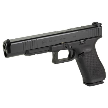 GLOCK, 17L Gen 5 M.O.S., Striker Fired, Semi-automatic, Polymer Frame Pistol, Full Size, 9MM, 6.02" Barrel, nDLC Finish, Black, Fixed Sights, 17 Rounds, 3 Magazines, 764503062582, FFL-GLOCK-PA163S103MOS, RTG Parts