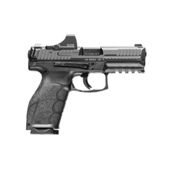 Heckler & Koch, VP9A1 X Crossover, Compact, 9MM, 4.09" Hammer Forged Barrel, Black, Interchangeable Backstraps and Side Panels, Tritium Front Sight, Black Serrated Rear Sights, Optics Ready, Includes Holosun SCS, Paddle-Style Mag Release, 2 Magazines 17rd/20rd, HK, H&K, 642230272552, FFL-HKK-81001213, RTG Parts