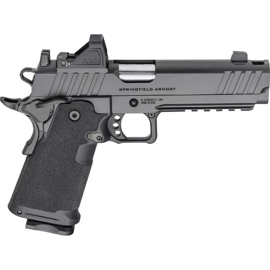 Springfield, 1911 DS Prodigy Comp, 9MM, 5" Forged Stainless Steel Bull Barrel, Forged Carbon Steel Frame, Cerakote Finish, Black, Polymer Grips, Tritium Front and Black Serrated Rear Sights, Ambidextrous Safety, Integral Compensator, Viridian Green Dot, 4 Magazines, (1)-20 Round Magazine and (3)-17 Round Magazine, Includes Range Bag, 706397999902, FFL-SPRINGFIELD-PH9119AOS-COMP-PAC, RTG Parts