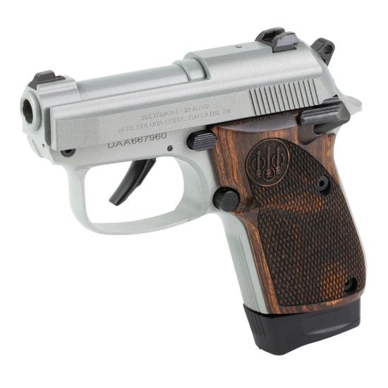 Beretta, 30X Tomcat, Just In Case, Semi-automatic, Double Action/Single Action, Metal Frame Pistol, Compact, 32ACP, 2.9" Barrel, Silver, Wooden Helica Textured Grips, Fixed Sights, 8 Rounds, 2 Magazines, 082442967578, FFL-BERETTA-J30X32R8IN, RTG Parts