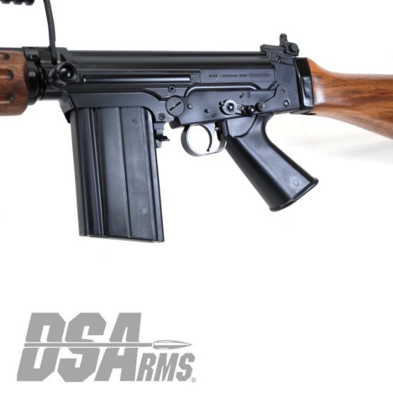 DS Arms, SA58 FALO, Semi-automatic Rifle, 762NATO, 21" FALO Heavy Barrel, Matte Finish, Black, Fixed Walnut Stock, Carry Handle, Folding Bipod, 20rd Magazine., FFL-DSA-SA5821-5042-A, RTG Parts