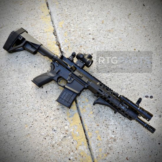 Caracal CAR816 A2 Piston, Lancer G2, SBA5 Brace, Surefire 640 Scout, Remote Switch, Trijicon MRO Green Dot