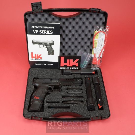 Heckler & Koch, VP9 Match OR, Semi-automatic, Striker Fired, Full Size, Push Button Mag Release, 9MM, 5.51 Barrel, Luminous Front Sight, Black Serrated Rear Sight, Four 20rd Magazines,  642230262997, FFL-HKK-81000553, RTG Parts