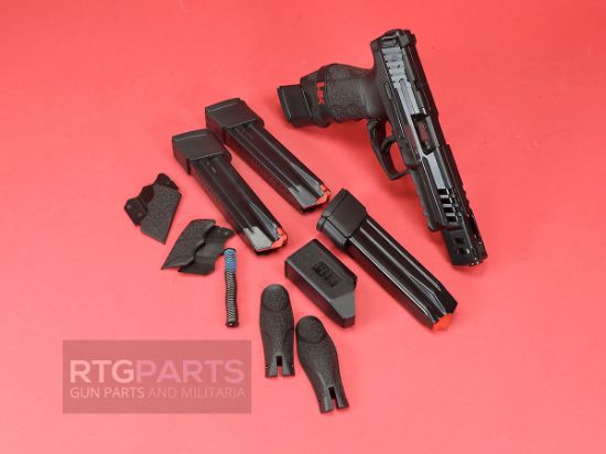 Heckler & Koch, VP9 Match OR, Semi-automatic, Striker Fired, Full Size, Push Button Mag Release, 9MM, 5.51 Barrel, Luminous Front Sight, Black Serrated Rear Sight, Four 20rd Magazines,  642230262997, FFL-HKK-81000553, RTG Parts