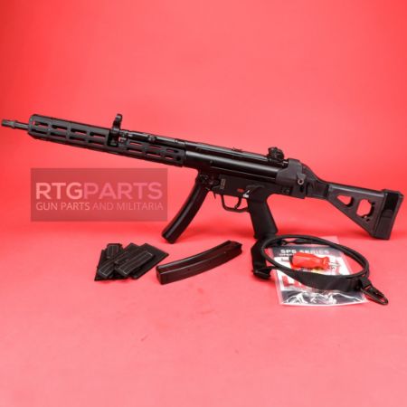 HK SP5 With Brace Combo, Heckler & Koch, SP5, Pistol, Semi-automatic, 9MM, 8.9 Barrel, Threaded Barrel, Steel Receiver, Black, Polymer Pistol Grip, Iron Sights, 2x 30rd Mags, Ambidextrous, 642230271111, FFL-HKK-81001190, RTG Parts