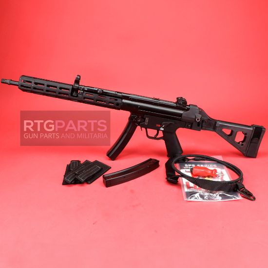 HK SP5 With Brace Combo, Heckler & Koch, SP5, Pistol, Semi-automatic, 9MM, 8.9 Barrel, Threaded Barrel, Steel Receiver, Black, Polymer Pistol Grip, Iron Sights, 2x 30rd Mags, Ambidextrous, 642230271111, FFL-HKK-81001190, RTG Parts