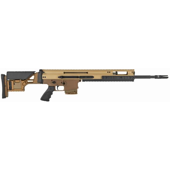 FN America, SCAR 20S NRCH, 6.5 Creedmoor, 20" Barrel, FDE, Flat Dark Earth, Precision Adjustable for LOP and Comb Height Synthetic Stock, Adjustable Cheek Piece, Hogue Rubber Grip, Two Stage Match Geissele Super SCAR Trigger, 10rd Mag, Made in the U.S.A.., 845737013707, FFL-FN-38-100545-2, RTG Parts