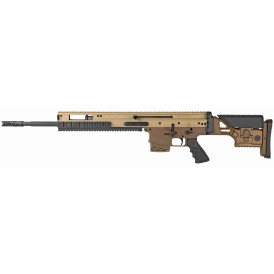 FN America, SCAR 20S NRCH, 6.5 Creedmoor, 20" Barrel, FDE, Flat Dark Earth, Precision Adjustable for LOP and Comb Height Synthetic Stock, Adjustable Cheek Piece, Hogue Rubber Grip, Two Stage Match Geissele Super SCAR Trigger, 10rd Mag, Made in the U.S.A.., 845737013707, FFL-FN-38-100545-2, RTG Parts