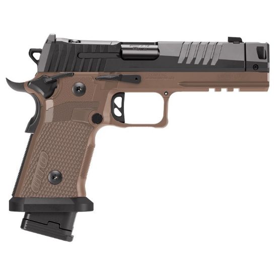 Sig Sauer, P211-GTO Combat, Semi-automatic, Single Action Only, Metal Frame Pistol, Full Size, 9MM, 4.4" Barrel, MACH3D Compensator, Nitron Finish, Black & Coyote , Sig-Loc Pro Footprint Optics Ready Slide, Fiber Optic Sights, Flared Magwell, 3 Magazines, (2)-21 Round & (1)-23 Round, 798681736706, FFL-SIG-211F-9-GTO-CBT, RTG Parts