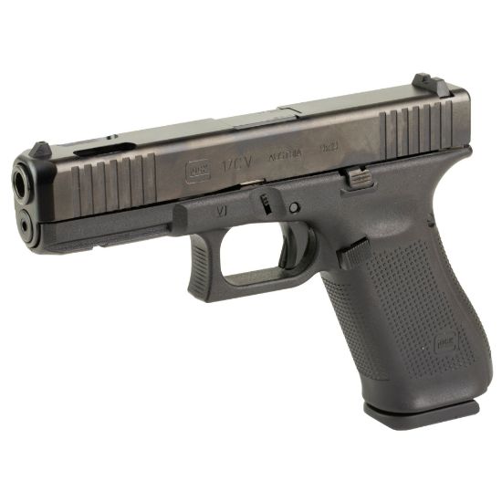 GLOCK, 17C V, V Series, Ported 4.49" Marksman Barrel, Full Size, 9MM, nDLC Finish, Fixed Sights, Ambidextrous Slide Stop Lever, Flared Mag Well, No Finger Grooves, Front Serrations 17 Rounds, 3 Magazines, 764503067983, FFL-GLOCK-PV1759203, RTG Parts