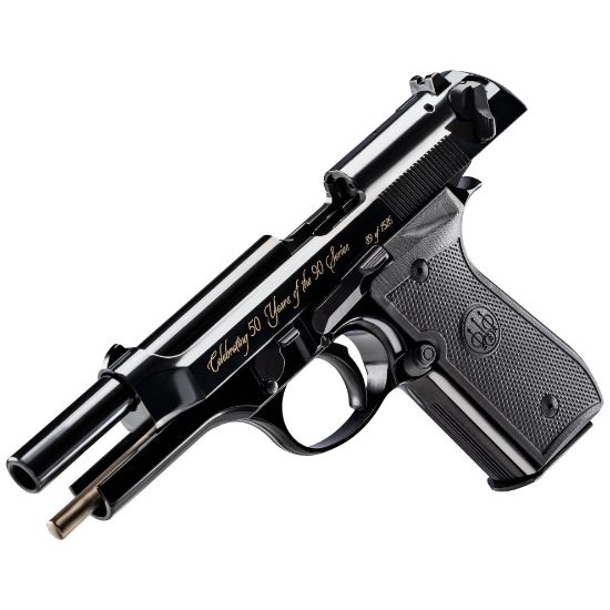 Beretta, 92SB 50th Anniversary Edition, Semi-automatic, Double Action/Single Action, Metal Frame Pistol, Full Size, 9MM, G10 Grips, Anodized Finish, Black, 4.9" Barrel, Fixed Sights, 15 Rounds, 2 Magazines, Include Challenge Coin and History Booklet, 082442062716, FFL-BERETTA-J92SB15, RTG Parts