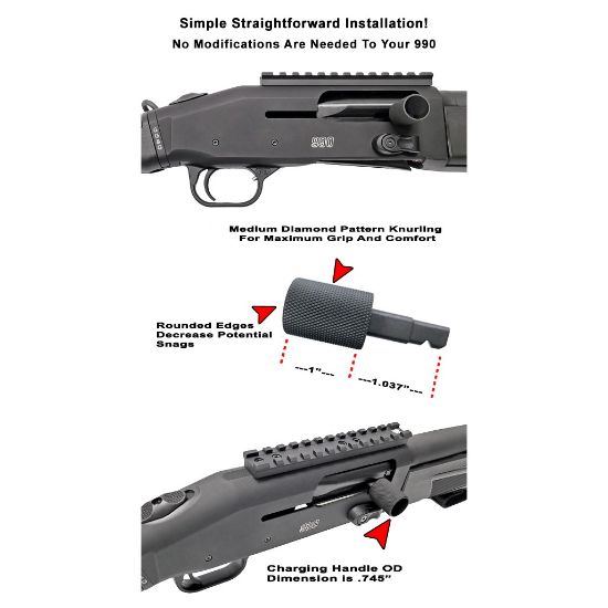 GG&G Mossberg 990 Tactical Charging Handle, Cocking Handle, GG&G AZ, 813157024139, GGG-3710, RTG Parts