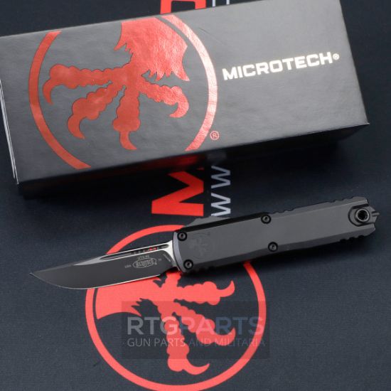 Picture of MICROTECH UTX-85 GEN IV OTF AUTOMATIC KNIFE, BLACK, 3.125" M390 S/E, TACTICAL BLACK, 12314-1T