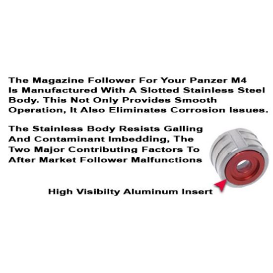 GG&G Panzer M4 Stainless Steel Magazine Follower, 813157023576, GGG-3516, RTG Parts
