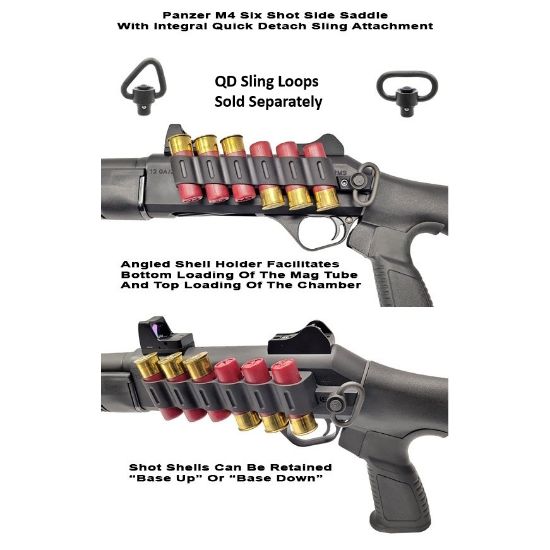 GG&G Panzer M4 Six Shot Side Saddle, 6-Shell, Red Dot Mount, 813157023385, GGG-3484, RTG Parts