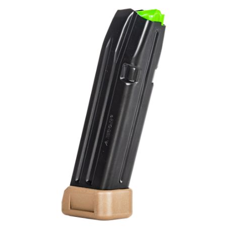 Mec-Gar USA, Magazine with Extension, 9MM, 20 Rounds, Fits GLOCK 17, Anti-Friction Coating, Black, Flat Dark Earth Extension, 20rd, 765595900080, MEC-MGG172005A, RTG Parts