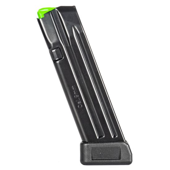 Mec-Gar USA, Magazine with Extension, 9MM, 20 Rounds, Fits GLOCK 17, Anti-Friction Coating, Black, Black Extension, 20rd, 765595900066, MEC-MGG172003A, RTG Parts