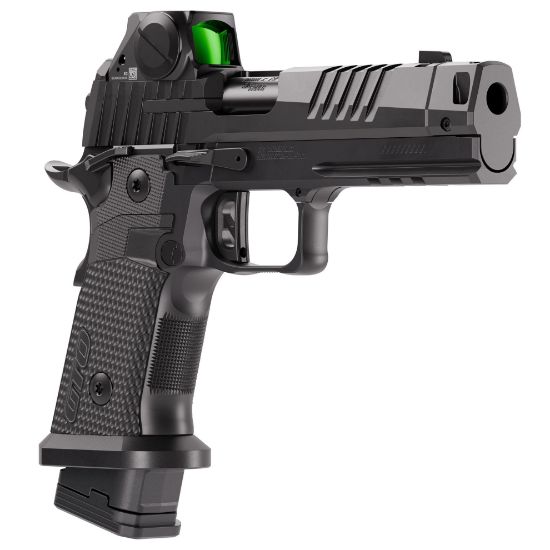 Sig Sauer, P211 GTO, Single Action Only, 9MM, 4.4" Barrel, MACH3D Compensator, Nitron Finish, Black, X Ray 3 Night Sights, Romeo-X Sig-Loc Compact Optic, Flared Magwell, 3 Magazines, (2)-21 Round & (1)-23 Round, 798681731244, FFL-SIG-211F-9-GTO-B-RXSL, RTG Parts
