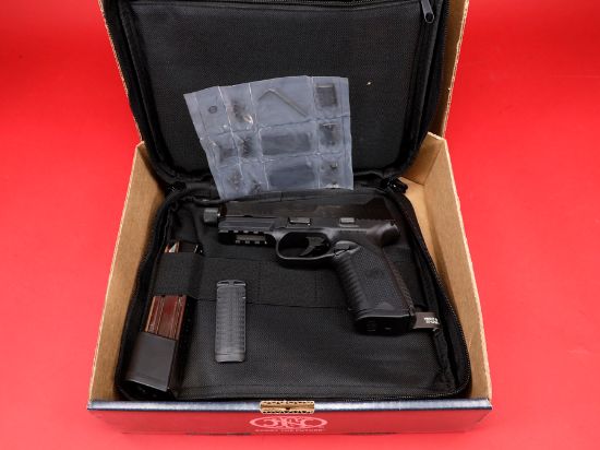 FN 510 Tactical Black, Full Size, 10mm, 4.71" Barrel, 1-22Rd and 1-15Rd Magazine, Non-Manual Safety, Suppressor Height Night Sights, Low Profile Optics Mounting System, Barrel Threaded .578x28, Ambi Slide Stop Lever, Ambi Mag Release, Includes (4) MRD Mounting Plates, (2) Frame Backstraps and Premium Zippered Case, 845737015596, FFL-FN-66-101375, RTG Parts