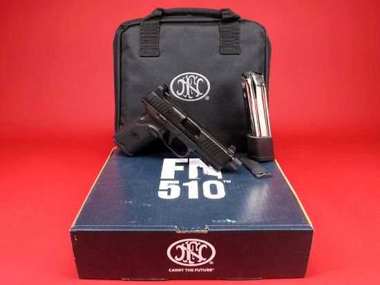 FN 510 Tactical Black, Full Size, 10mm, 4.71" Barrel, 1-22Rd and 1-15Rd Magazine, Non-Manual Safety, Suppressor Height Night Sights, Low Profile Optics Mounting System, Barrel Threaded .578x28, Ambi Slide Stop Lever, Ambi Mag Release, Includes (4) MRD Mounting Plates, (2) Frame Backstraps and Premium Zippered Case, 845737015596, FFL-FN-66-101375, RTG Parts