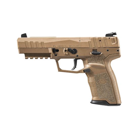 FN Five seveN MRD,  Full Size, 5.7X28MM, 4.8" Barrel, Matte Finish, Flat Dark Earth, Stippled Textured Grip, Optic Ready, Adjustable Sights, Ambidextrous, 20 Rounds, 2 Magazines, Includes Ballistic Zippered Case, 845737015145, FFL-FN-66-101275, RTG Parts