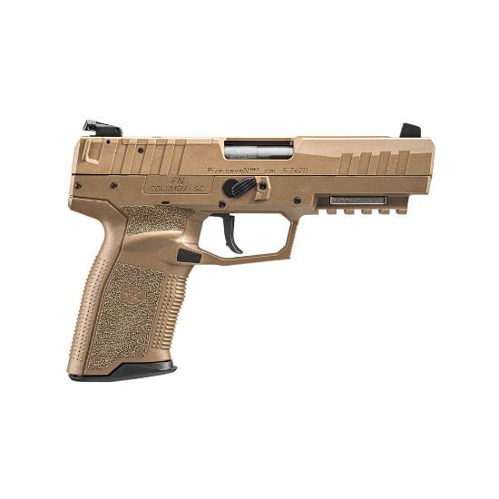 FN Five seveN MRD,  Full Size, 5.7X28MM, 4.8" Barrel, Matte Finish, Flat Dark Earth, Stippled Textured Grip, Optic Ready, Adjustable Sights, Ambidextrous, 20 Rounds, 2 Magazines, Includes Ballistic Zippered Case, 845737015145, FFL-FN-66-101275, RTG Parts