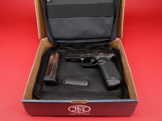 FN America, FN 545 MRD NMS, Semi-automatic, Striker Fired, Polymer Frame Pistol, Full Size, 45 ACP, 4.1" Barrel, Anodized Finish, Black, Optic Height Sights, Optics Ready, Two 15rd Mags, No Manual Safety, 845737015701, FFL-FN-66-101387, RTG Parts