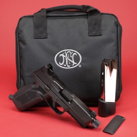 FN America, FN 545 Tactical, Full Size, 45 ACP, 4.71" Barrel, Black, 1 -18rd and 1-15rd Magazine, Non-Manual Safety, Suppressor Height Night Sights, Low Profile Optics Mounting System, Barrel Threaded .578x28, Ambi Slide Stop Lever, Ambi Mag Release, Includes (4) MRD Mounting Plates, (2) Frame Backstraps and Premium Zippered Case, 845737015664, FFL-FN-66-101383, RTG Parts