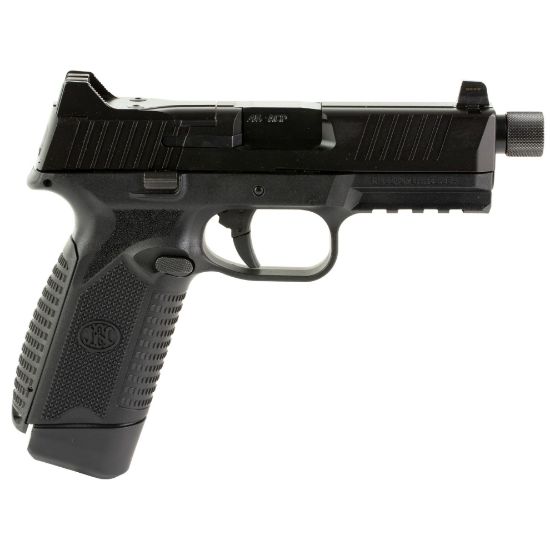 FN America, FN 545 Tactical, Full Size, 45 ACP, 4.71" Barrel, Black, 1 -18rd and 1-15rd Magazine, Non-Manual Safety, Suppressor Height Night Sights, Low Profile Optics Mounting System, Barrel Threaded .578x28, Ambi Slide Stop Lever, Ambi Mag Release, Includes (4) MRD Mounting Plates, (2) Frame Backstraps and Premium Zippered Case, 845737015664, FFL-FN-66-101383, RTG Parts