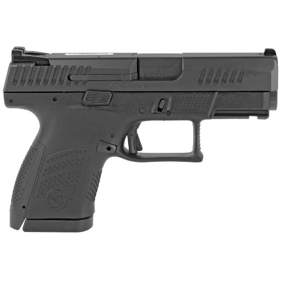 CZ, P-10S, Sub-Compact, 9MM, 3.5" Barrel, Nitride Finish, Polymer Frame, Black, Ambidextrous, Trigger Safety, Fixed Sights, 12Rd, 2 Magazines, 15 Rounds, 806703915609, FFL-CZ-91560, RTG Parts