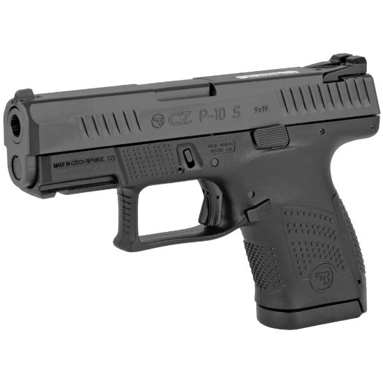 CZ, P-10S, Sub-Compact, 9MM, 3.5" Barrel, Nitride Finish, Polymer Frame, Black, Ambidextrous, Trigger Safety, Fixed Sights, 12Rd, 2 Magazines, 15 Rounds, 806703915609, FFL-CZ-91560, RTG Parts
